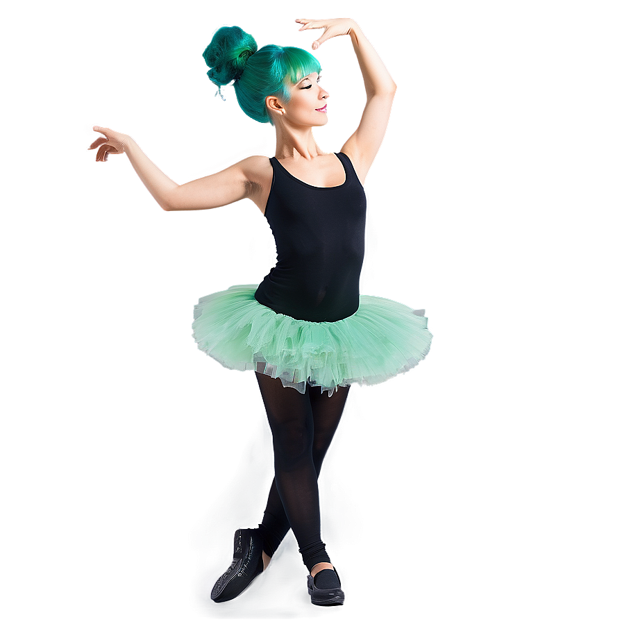 Green Hair Ballet Dancer Png 06282024 PNG Image