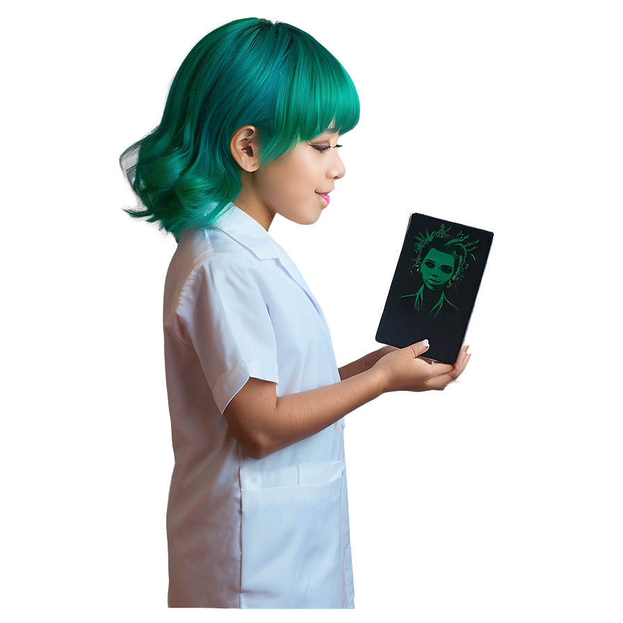 Green Hair Science Genius Png Pre61 PNG Image