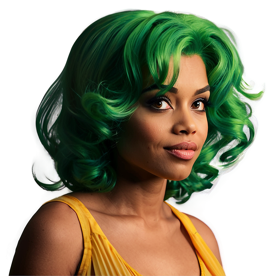 Green Hair Vintage Comic Png Rdf41 PNG Image