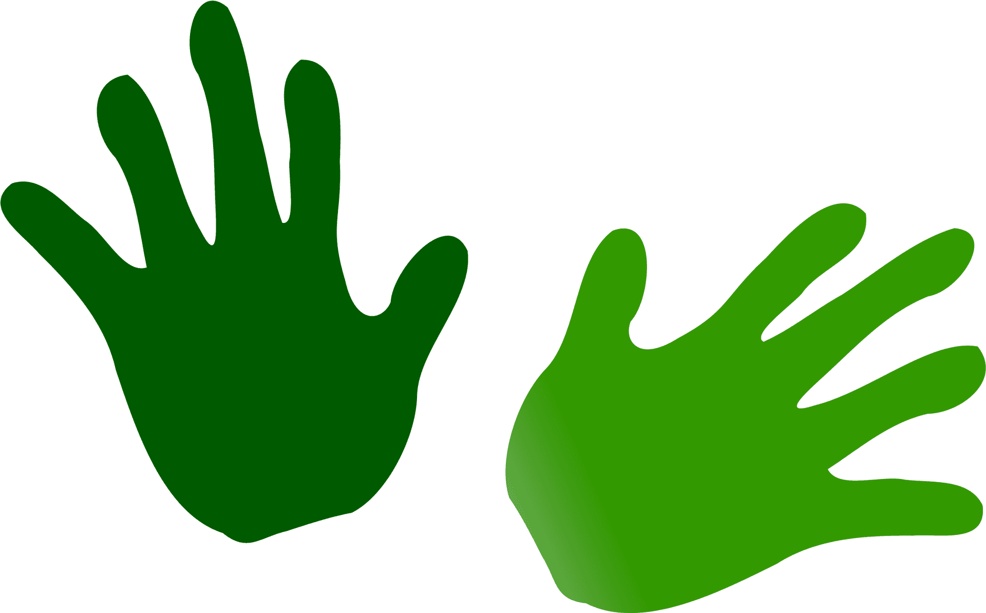 Green Hand Clipart PNG Image