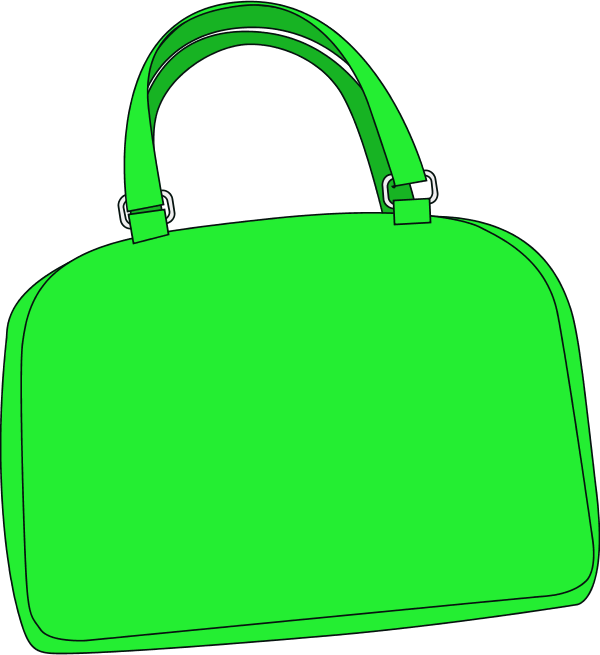 Green Handbag Illustration PNG Image