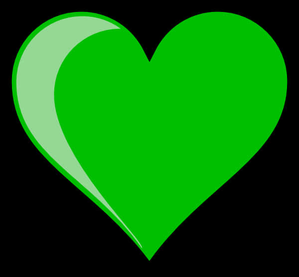 Green Heart Graphic PNG Image