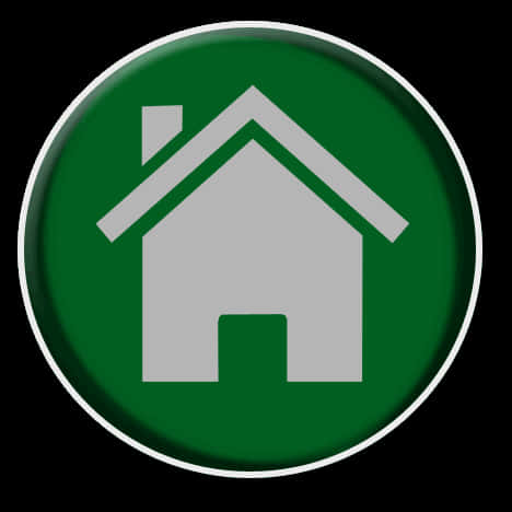 Green Home Icon PNG Image