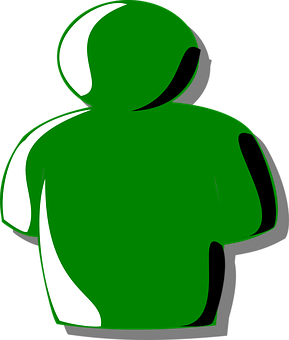 Green Iconic Profile Silhouette PNG Image