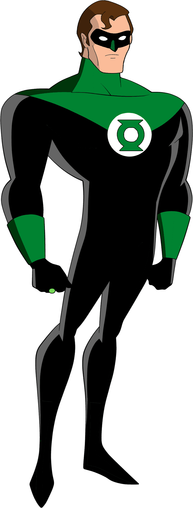 Green Lantern Animated Standing Pose PNG Image