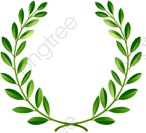 Green Laurel Wreath Graphic PNG Image