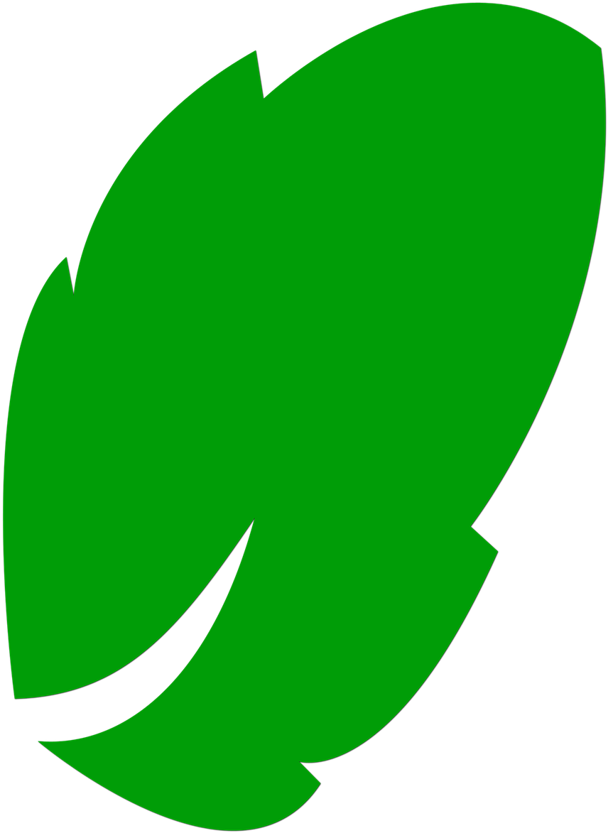 Green Leaf Graphic Design PNG Image