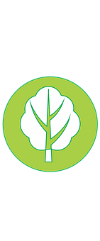 Green Leaf Iconon Black Background PNG Image