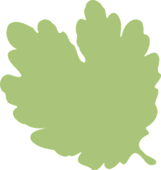 Green Leaf Silhouette Graphic PNG Image