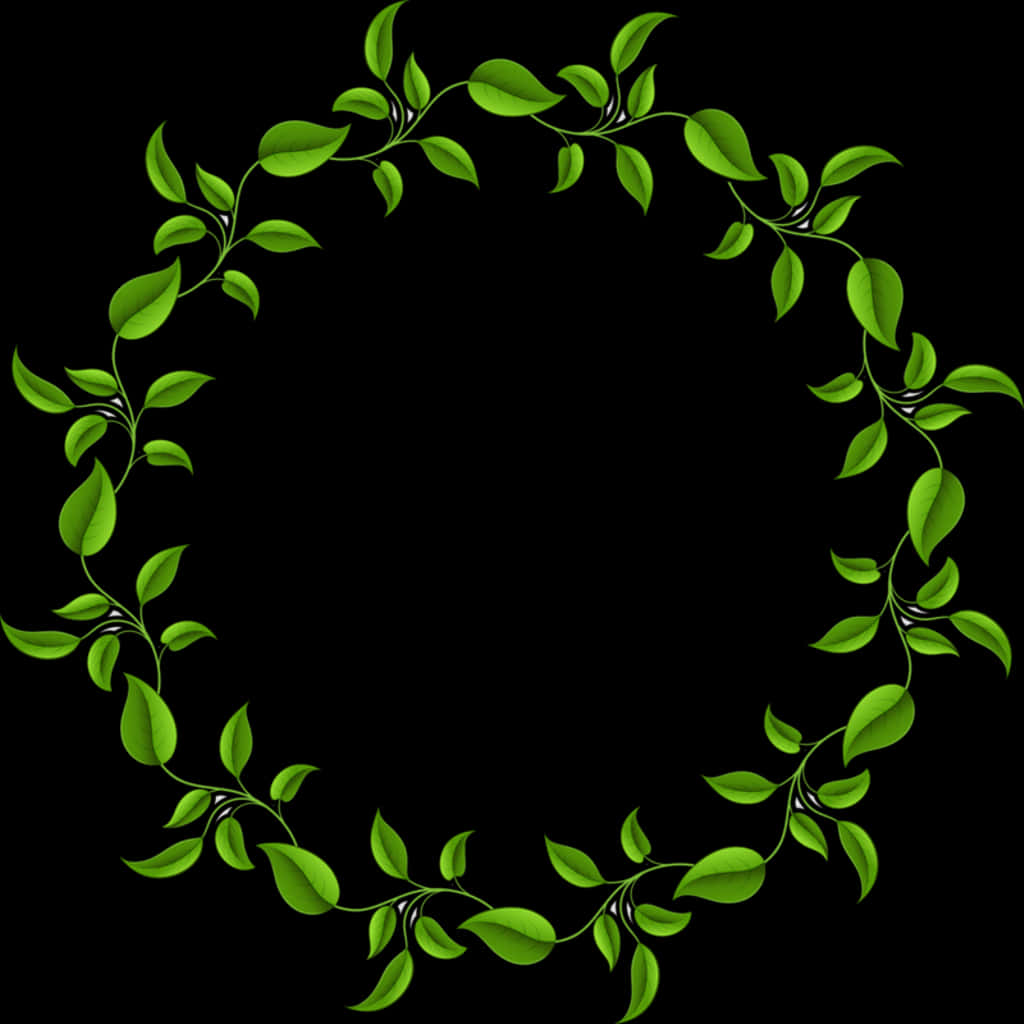 Green Leaf Wreath Clipart PNG Image