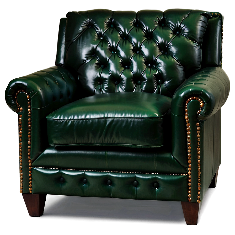 Green Leather Chair Png 06252024 PNG Image