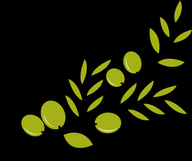 Green_ Leaves_and_ Olives_ Clipart PNG Image