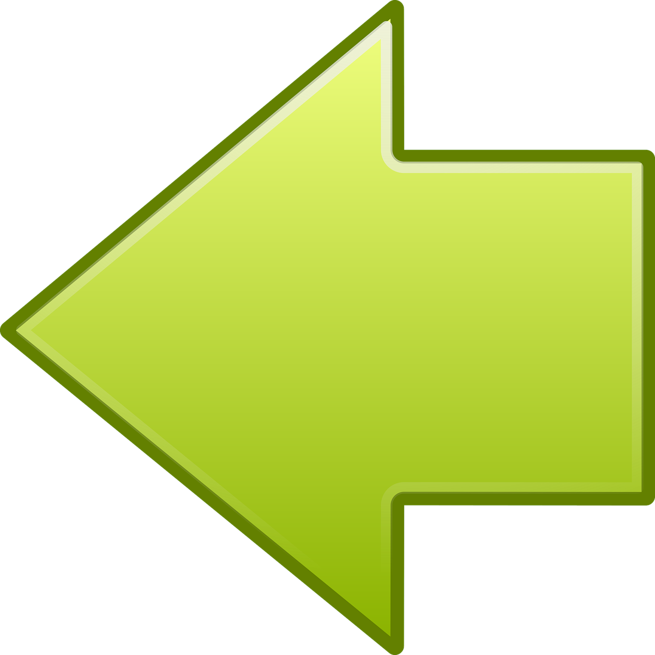 Green Left Arrow Clipart PNG Image