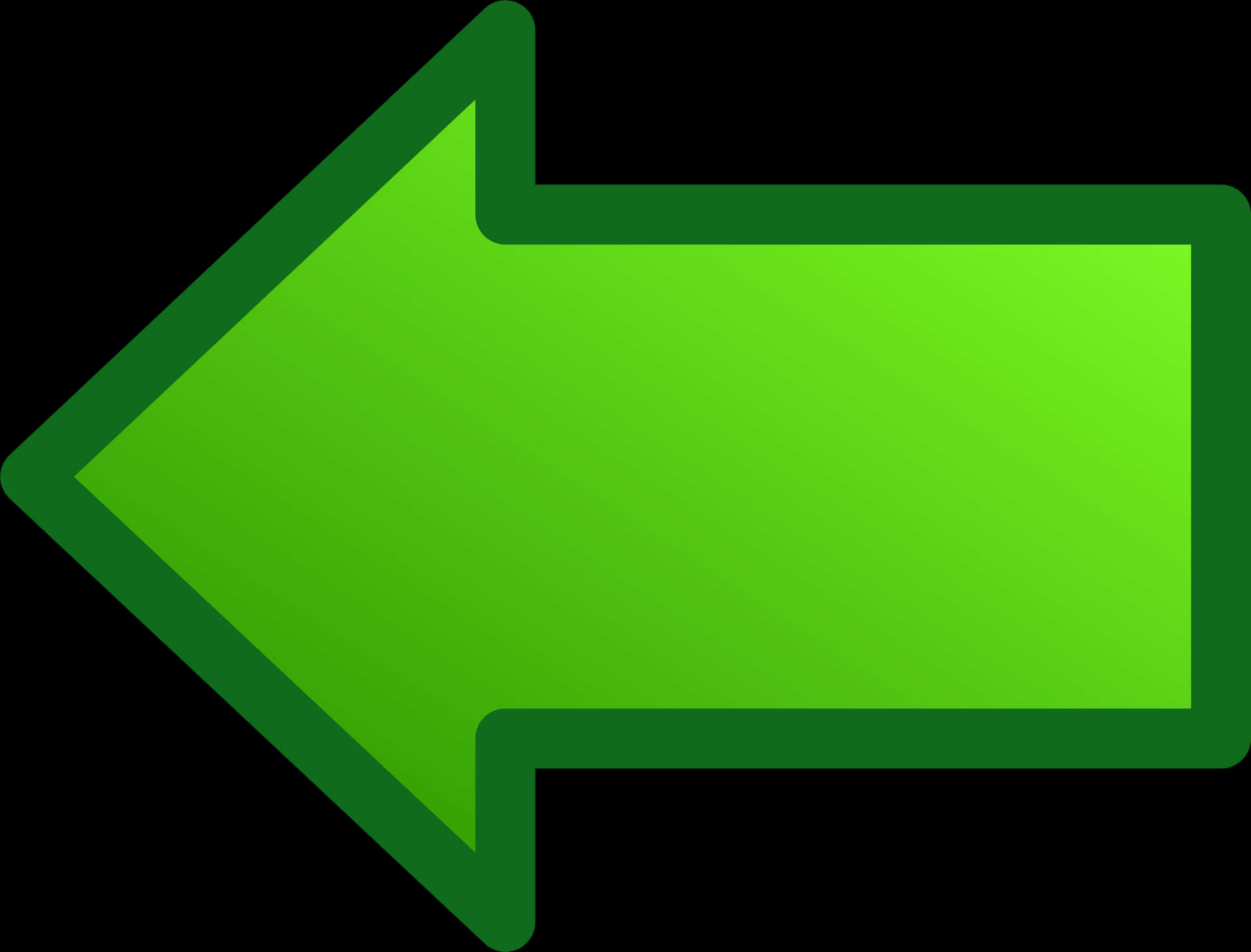 Green Left Arrow Icon PNG Image