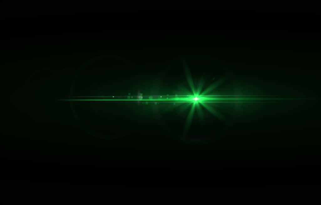 Green Lens Flare Effect PNG Image