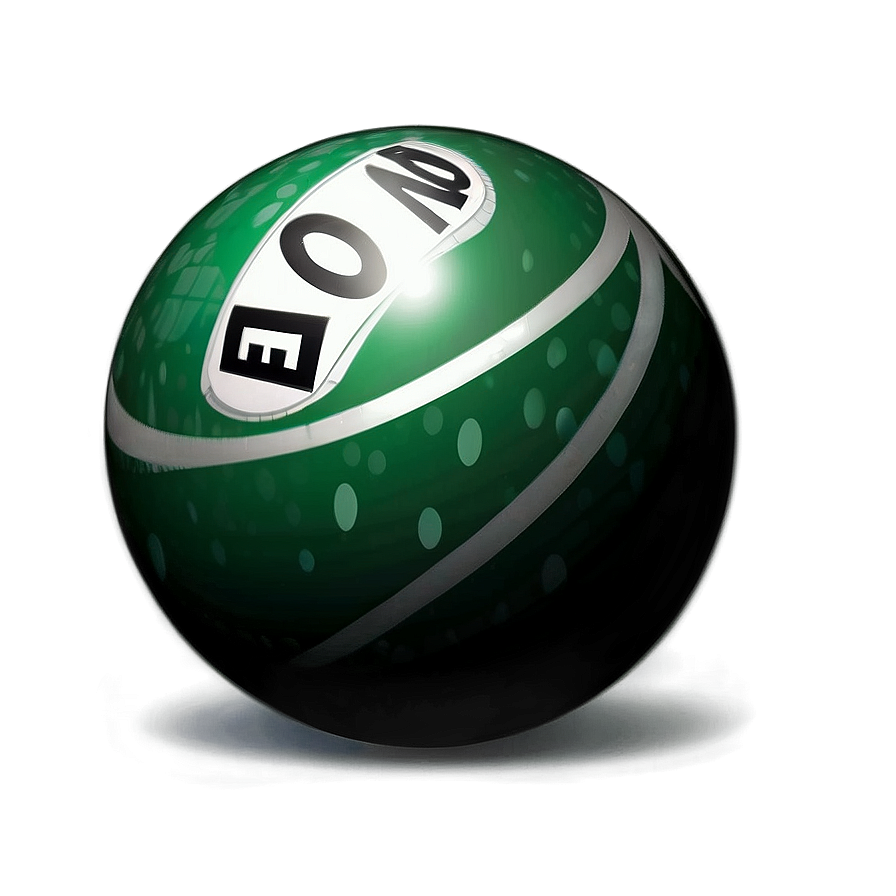 Green Lottery Ball Number10 PNG Image