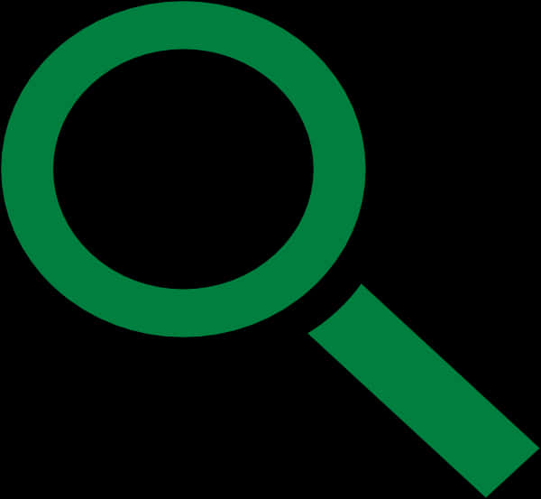 Green Magnifying Glass Icon PNG Image