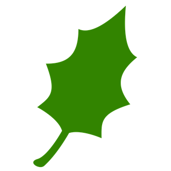 Green Maple Leaf Icon PNG Image