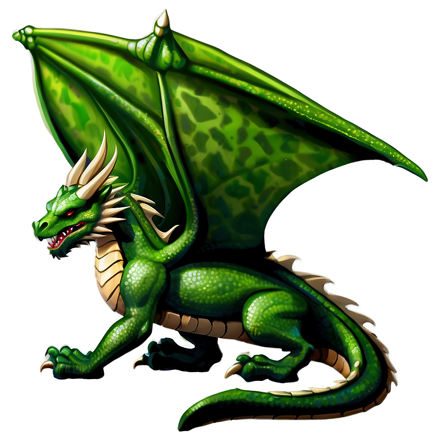 Green Medieval Dragon Png Mux32 PNG Image