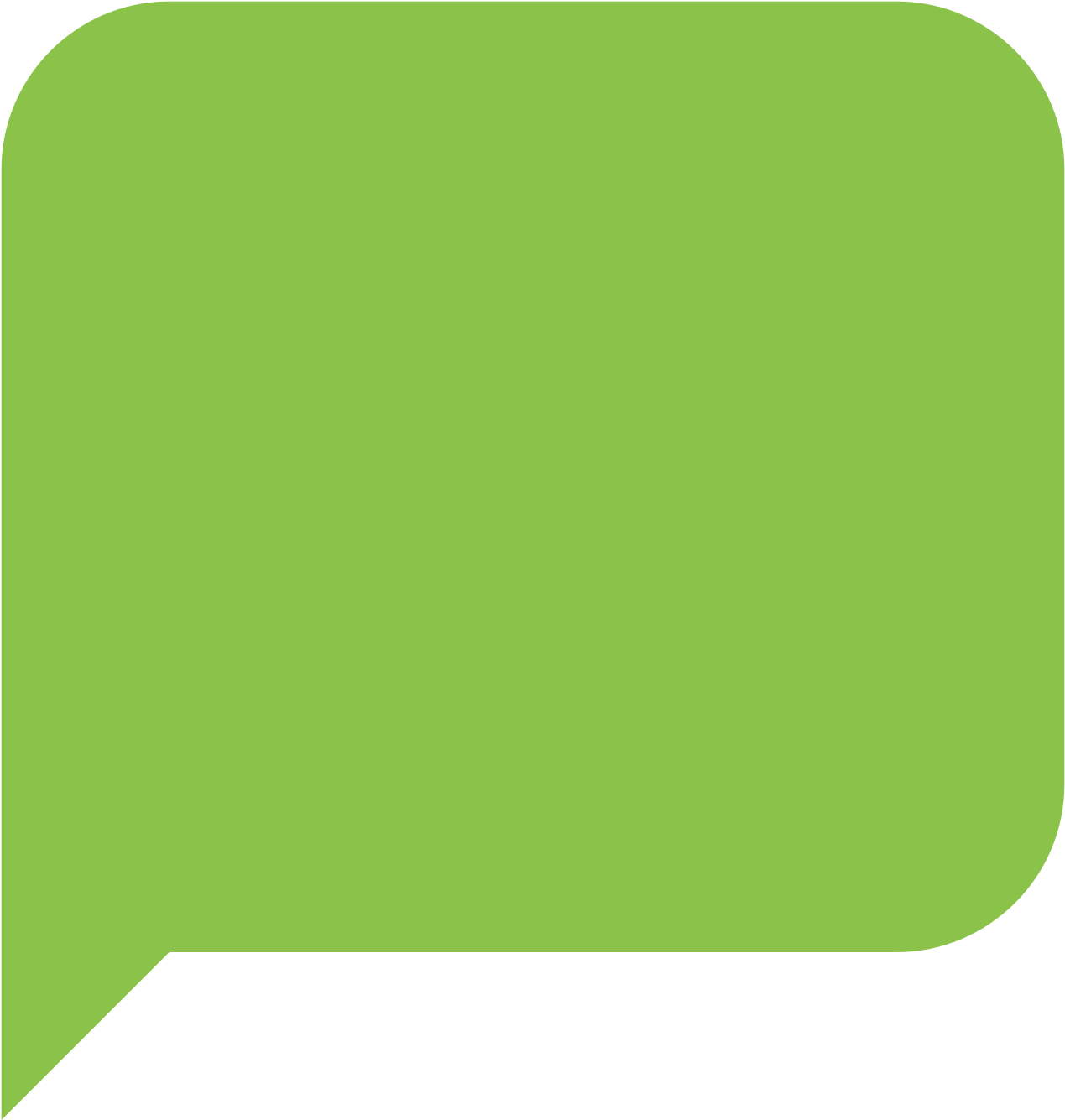 Green Message Bubble Graphic PNG Image