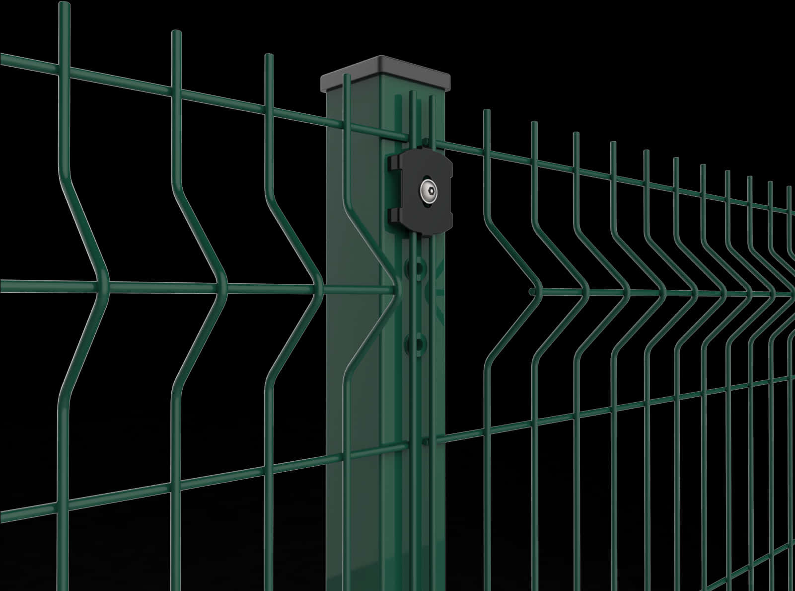 Green Metal Fencewith Lock.jpg PNG Image