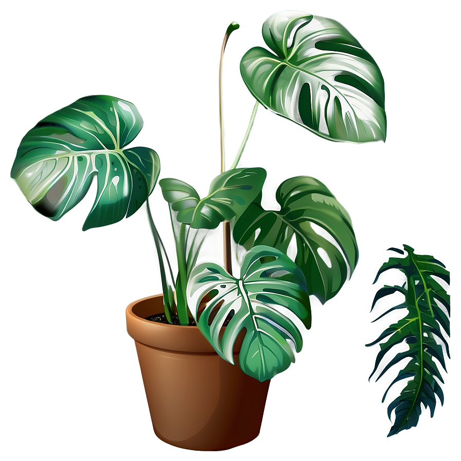 Green Monstera Plant Png 05232024 PNG Image