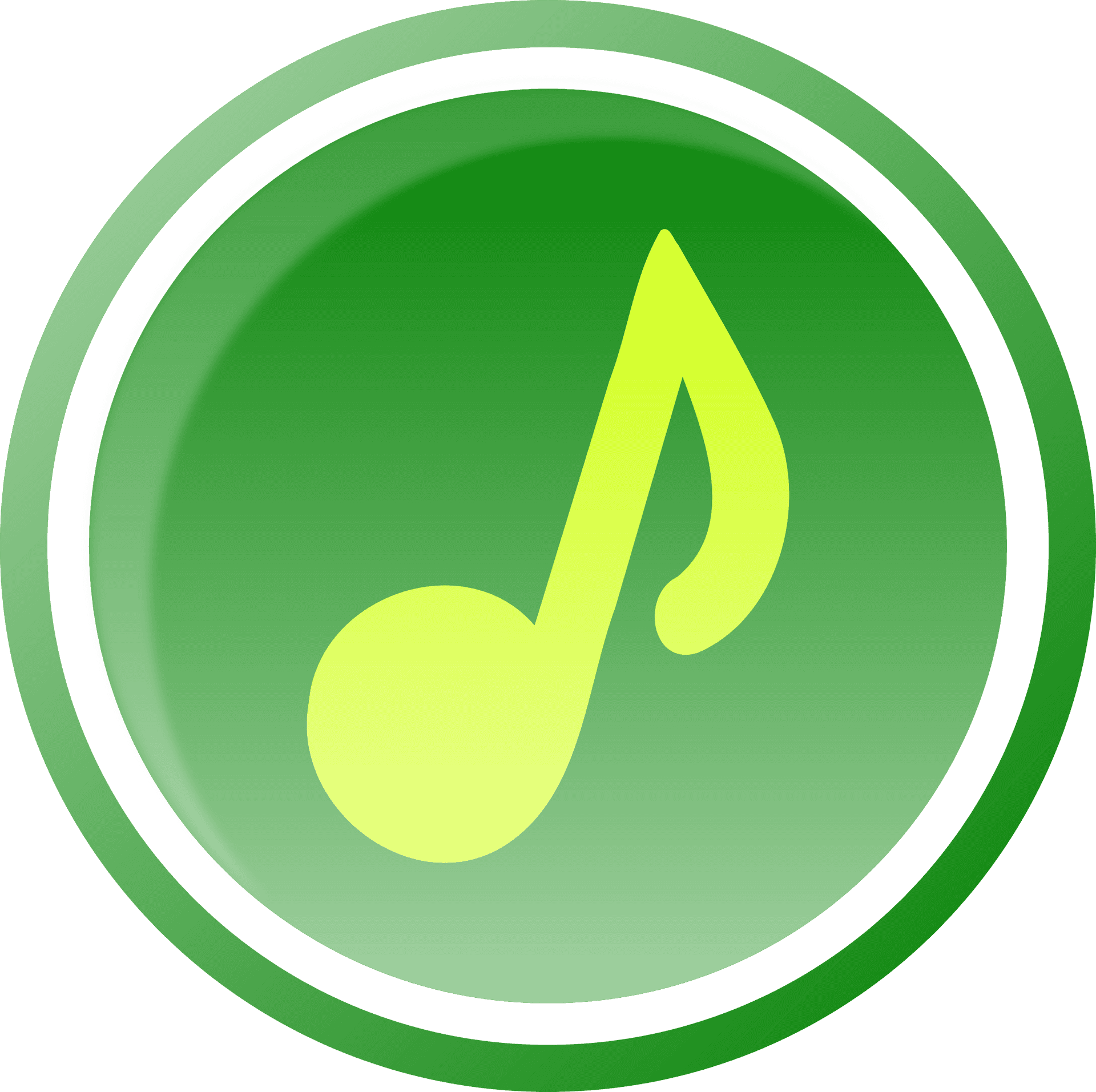 Green Music Note Icon PNG Image