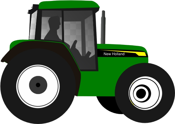 Green New Holland Tractor Illustration PNG Image