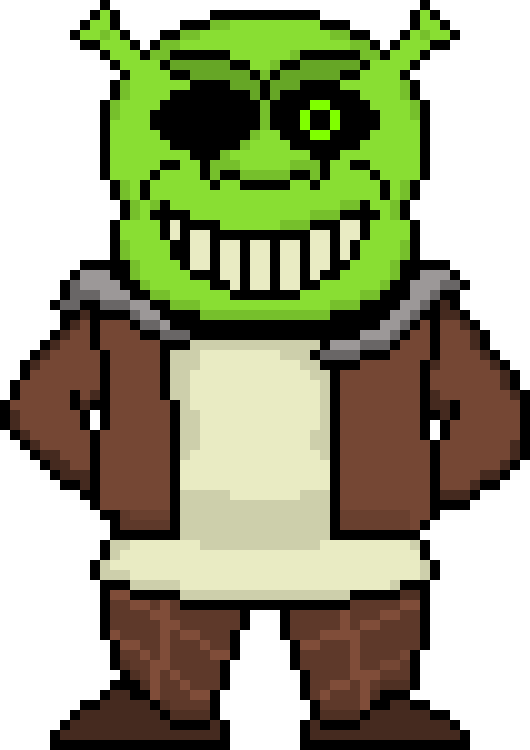 Green_ Ogre_ Pixel_ Art_ Character.png PNG Image