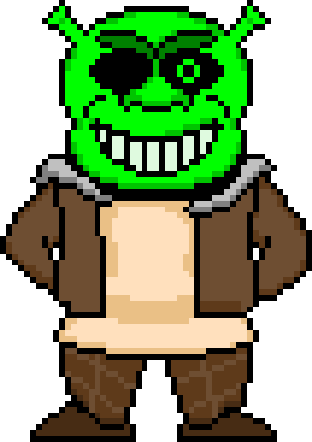 Green_ Ogre_ Pixel_ Art_ Character PNG Image