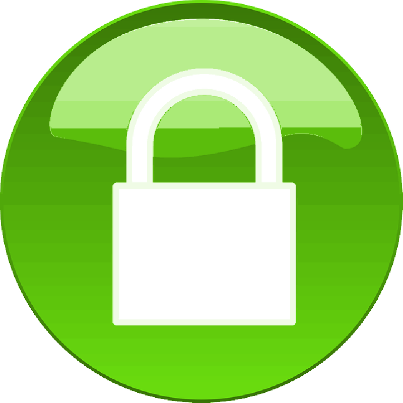 Green Padlock Icon PNG Image