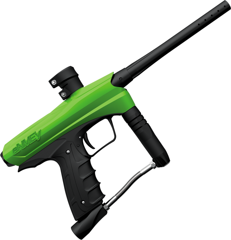 Green Paintball Marker Profile View PNG Image