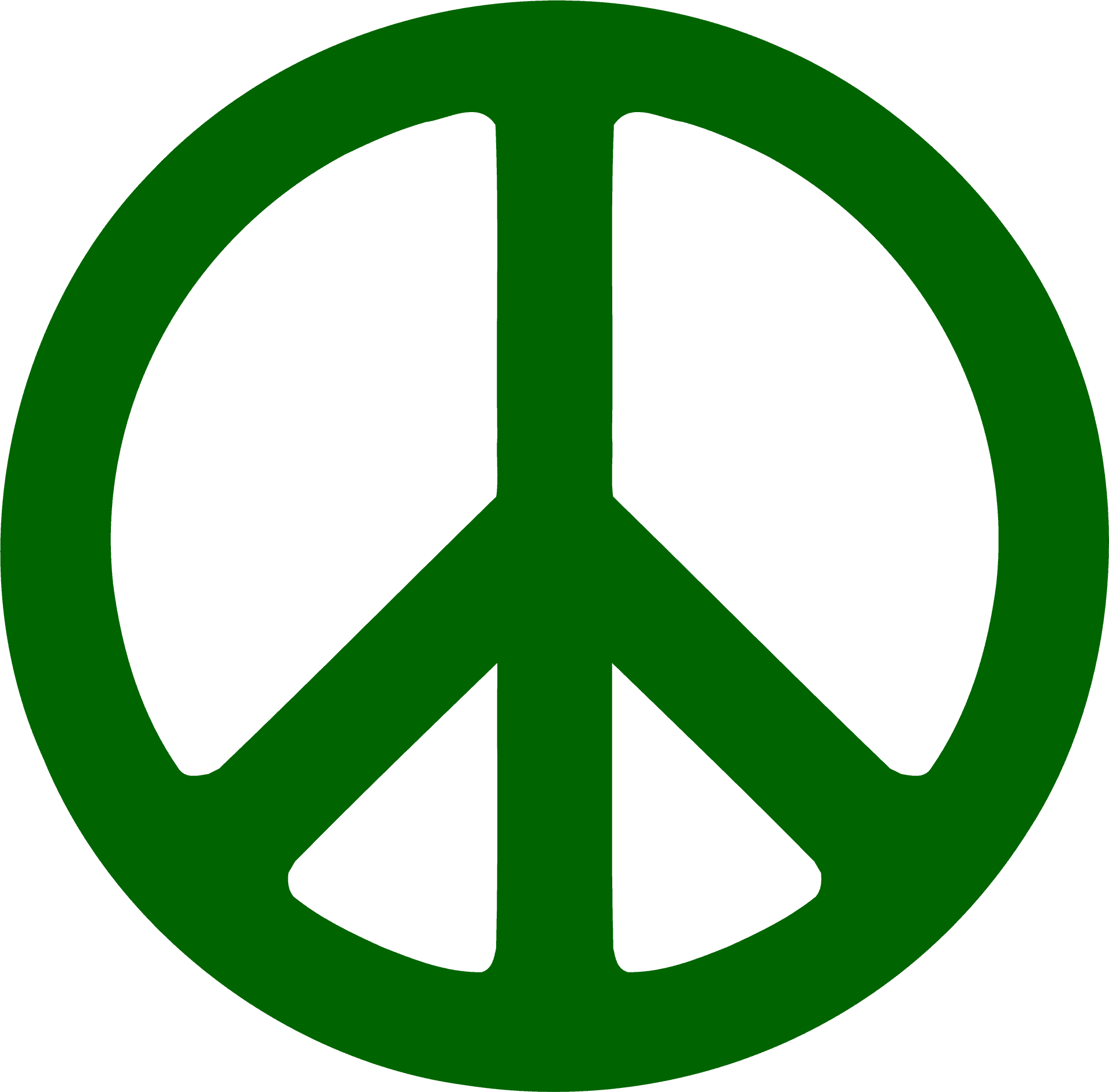 Green Peace Symbol Icon PNG Image