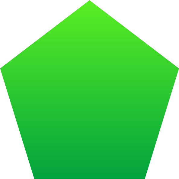 Green Pentagon Shape PNG Image