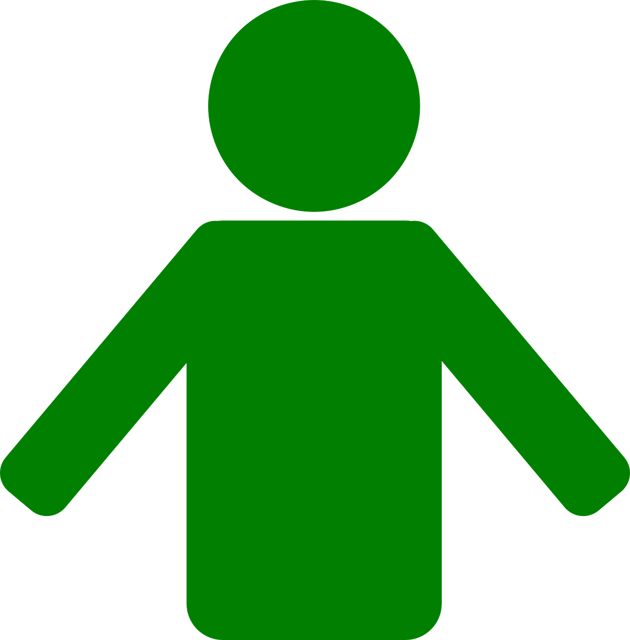 Green Person Icon Clipart PNG Image