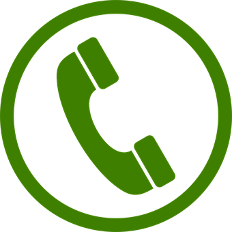 Green Phone Icon Circle PNG Image