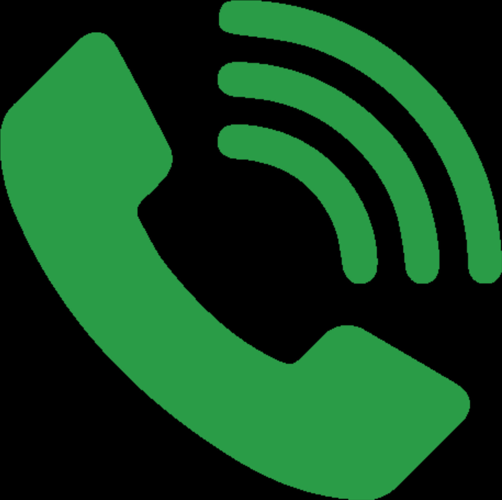 Green Phone Icon PNG Image