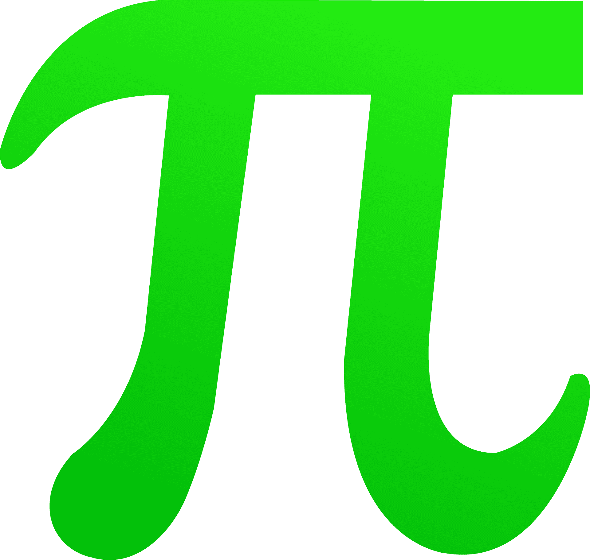 Green Pi Symbol PNG Image