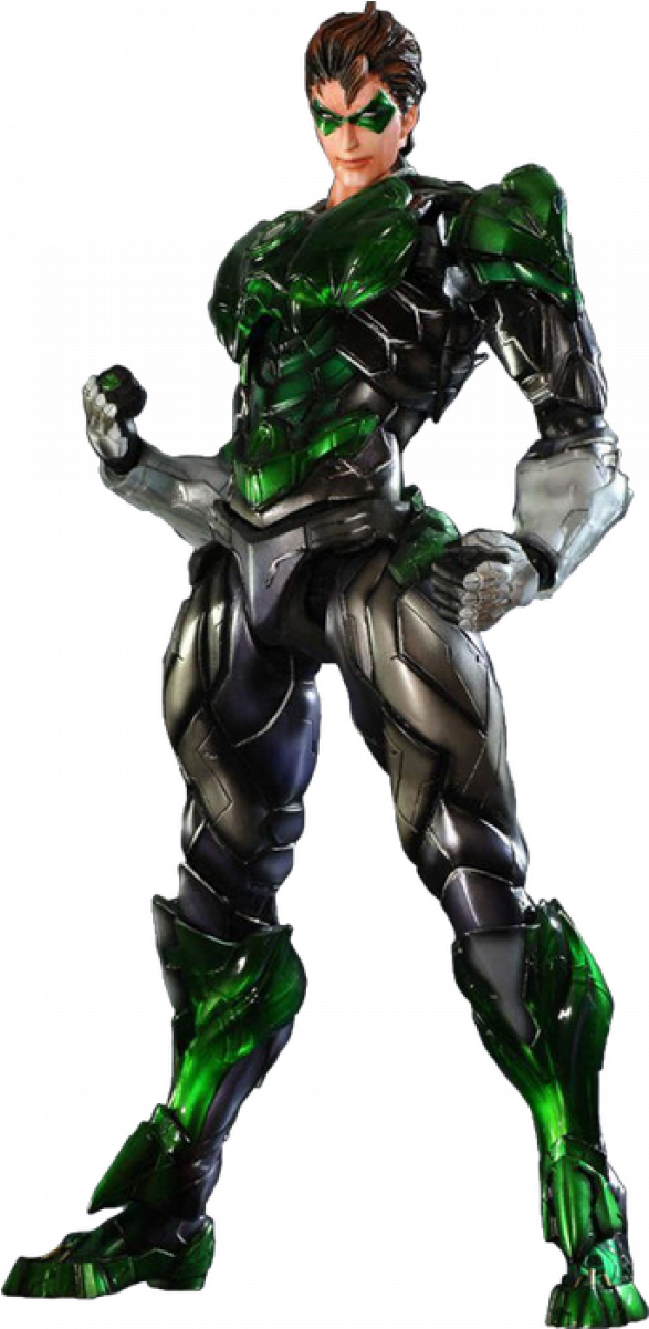 Green Power Armored Hero PNG Image