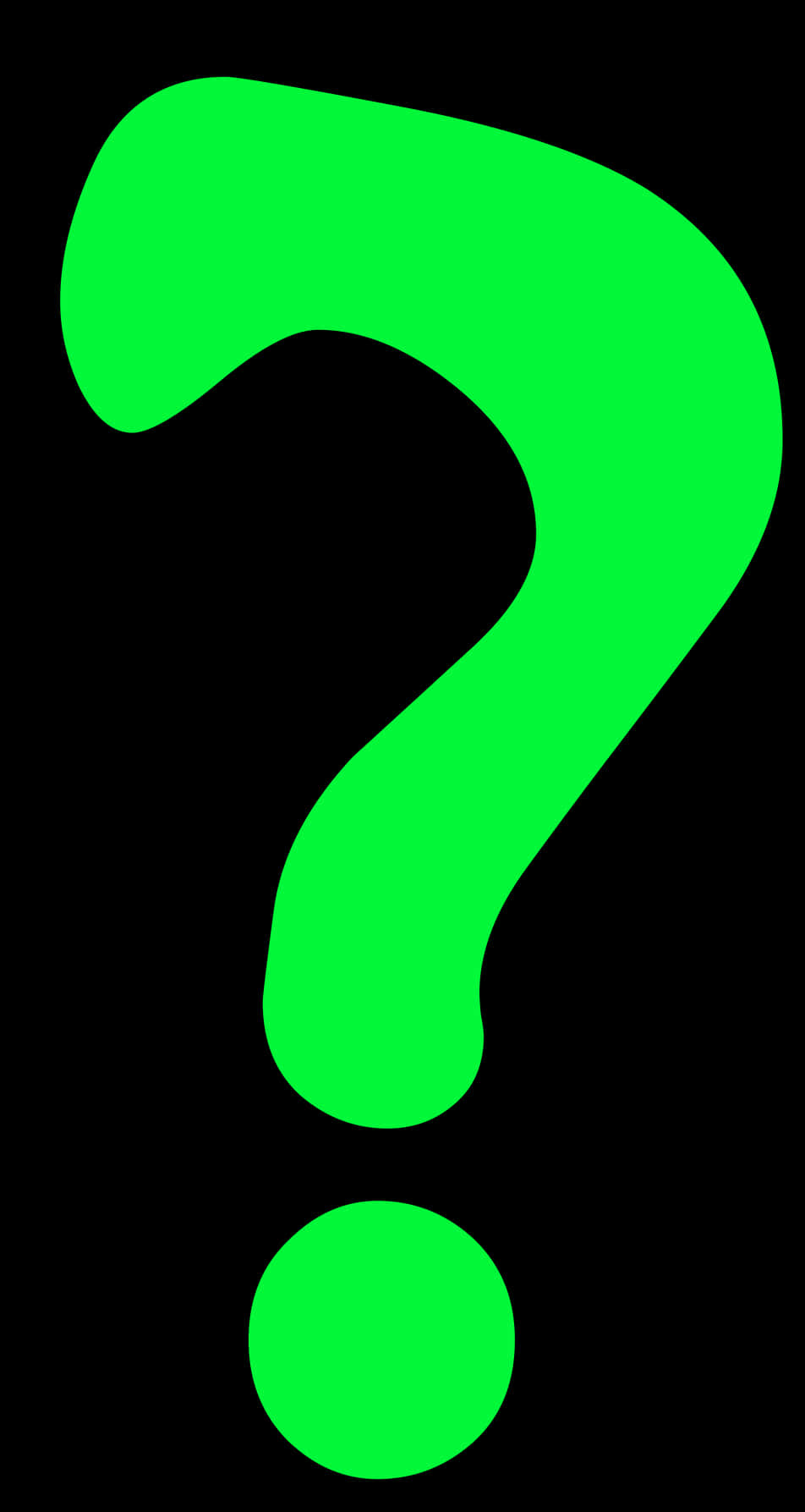 Green Question Mark Clipart PNG Image