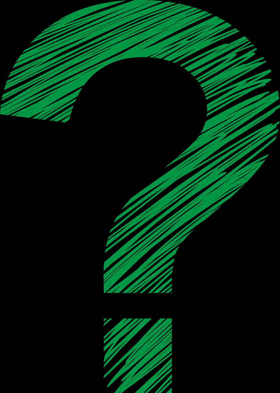 Green Question Mark Design PNG Image