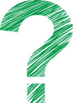 Green Question Mark Sketch PNG Image