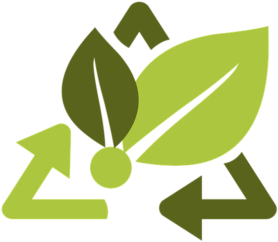 Green Recycle Symbol Leaves PNG Image