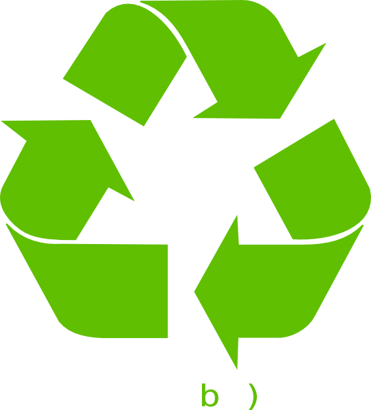 Green Recycling Symbolon Blue Background PNG Image