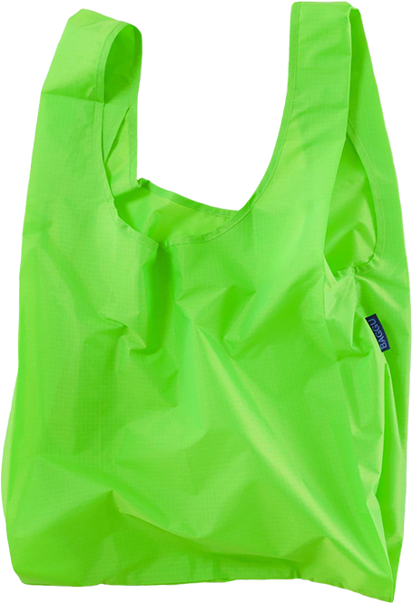 Green Reusable Shopping Bag PNG Image