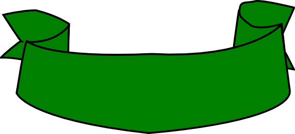 Green Ribbon Banner Graphic PNG Image