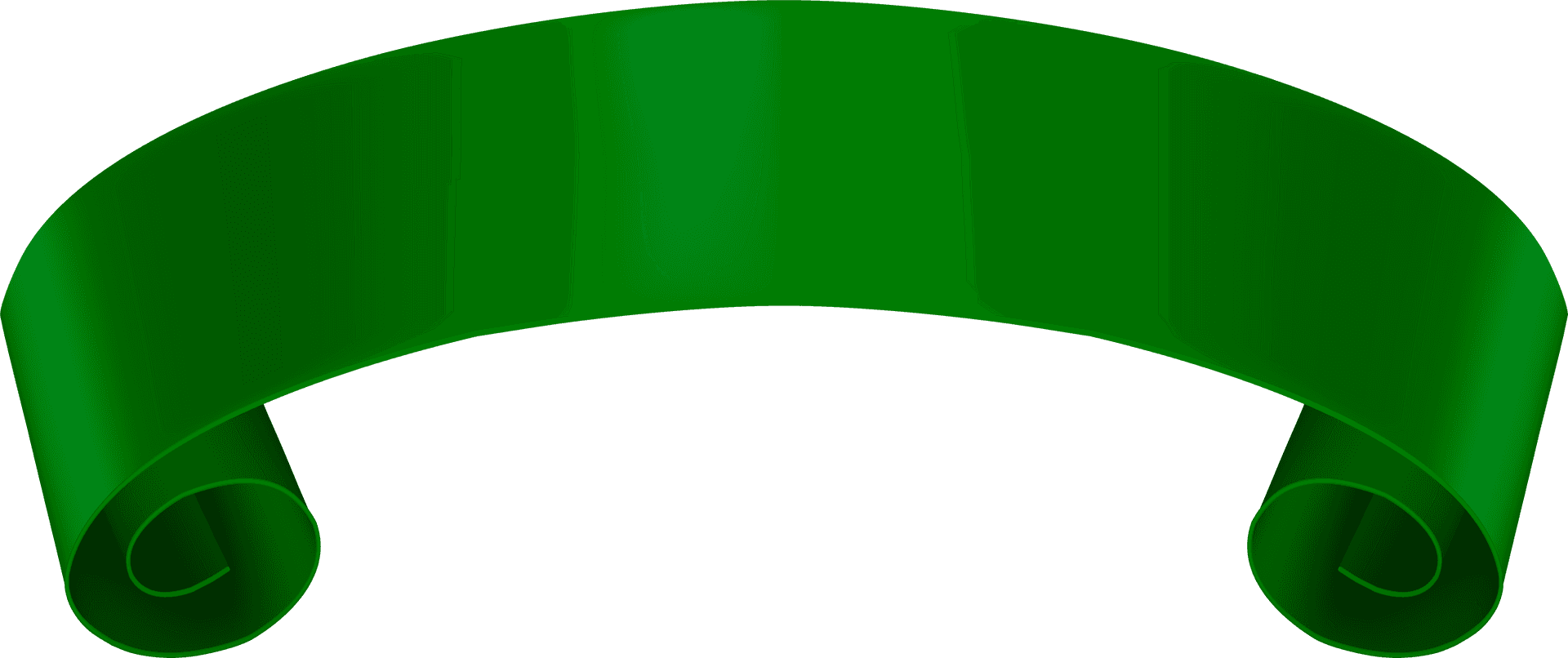 Green Ribbon Banner Graphic PNG Image