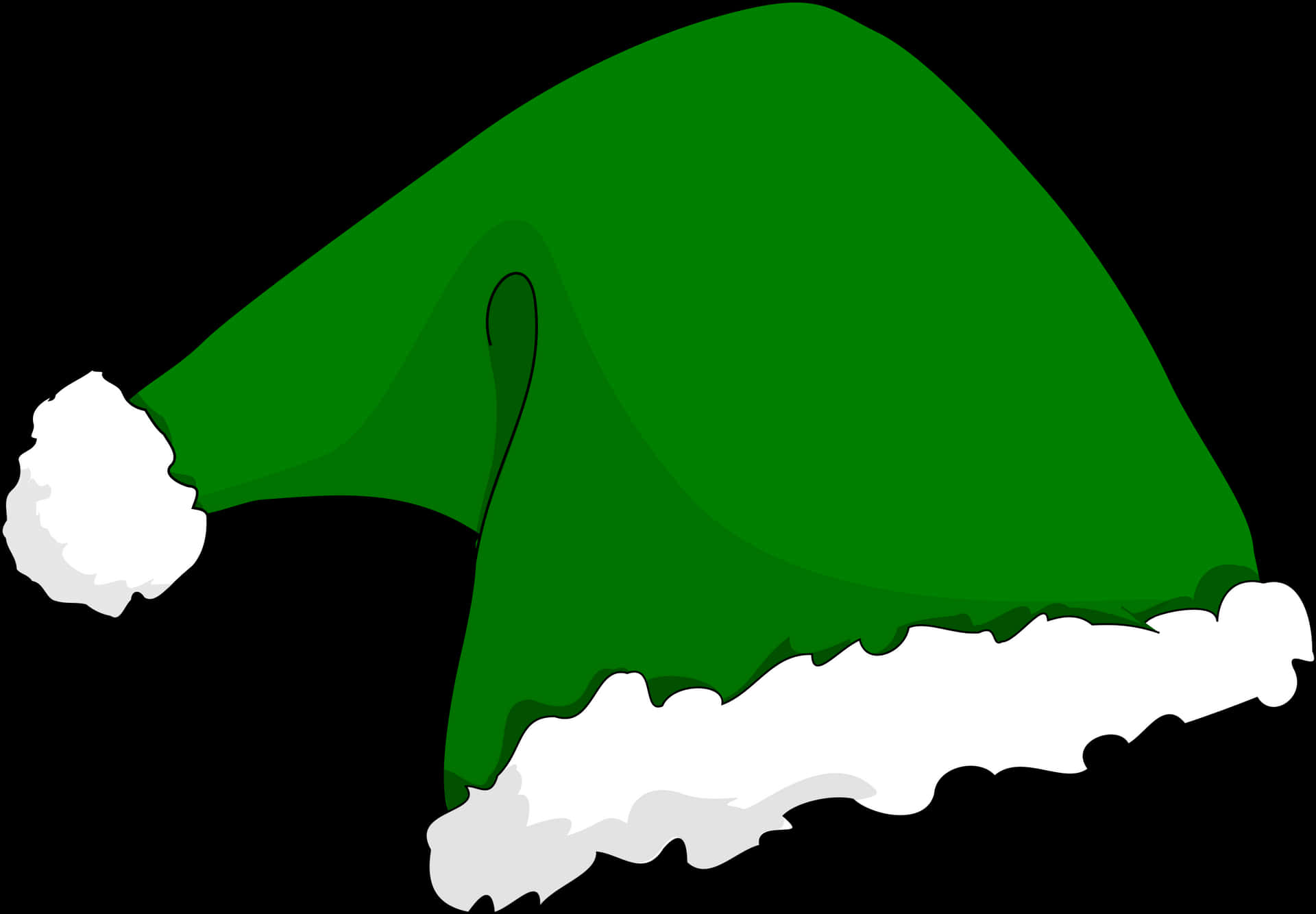 Green Santa Hat Illustration PNG Image