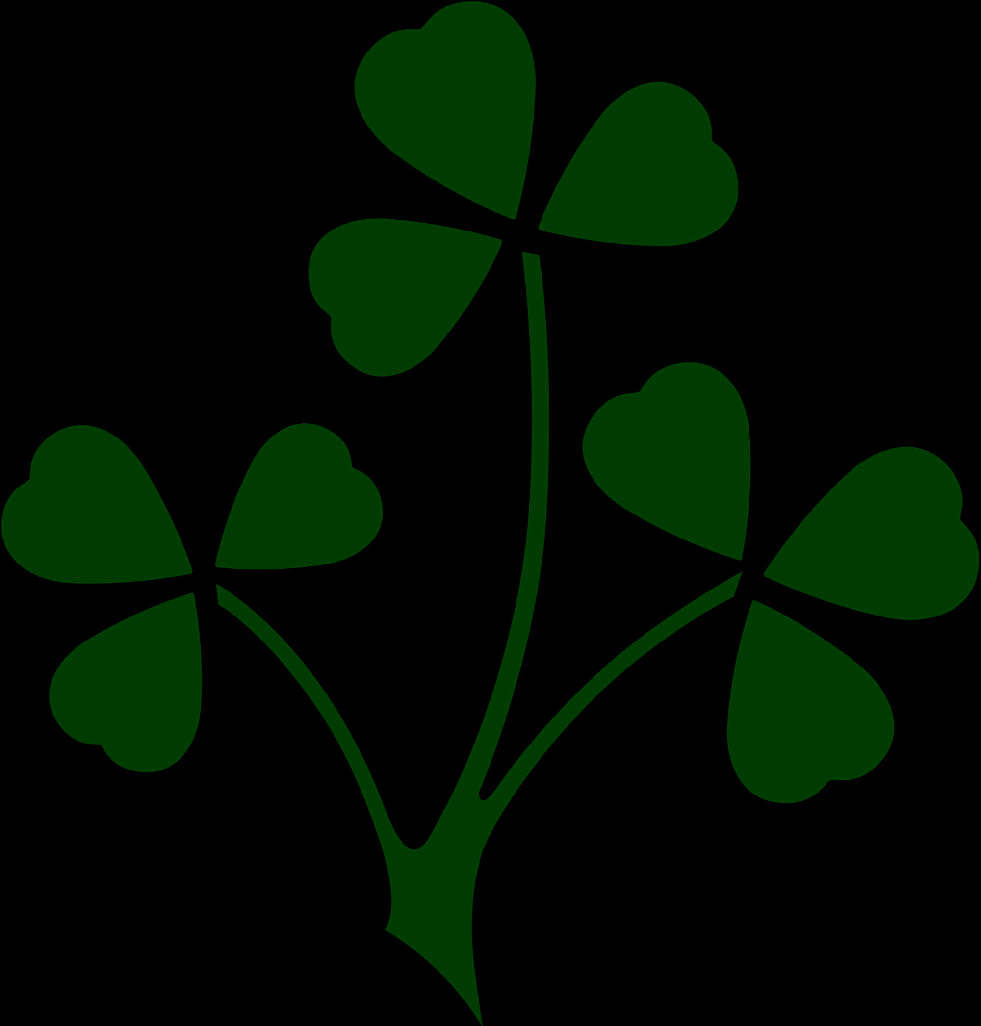 Green Shamrock Graphic PNG Image