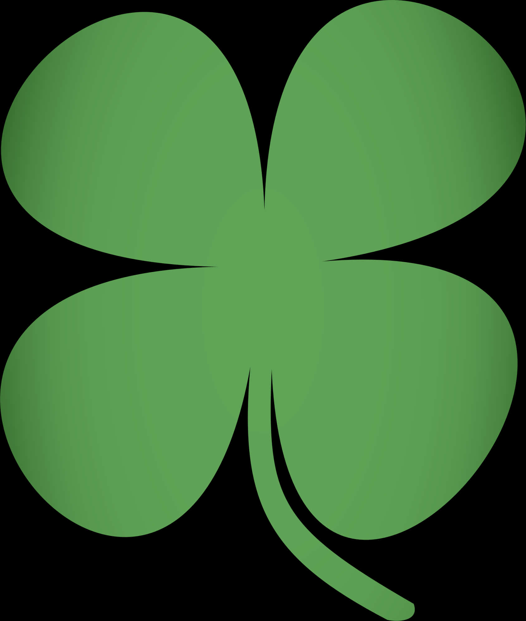 Green Shamrock Graphic PNG Image